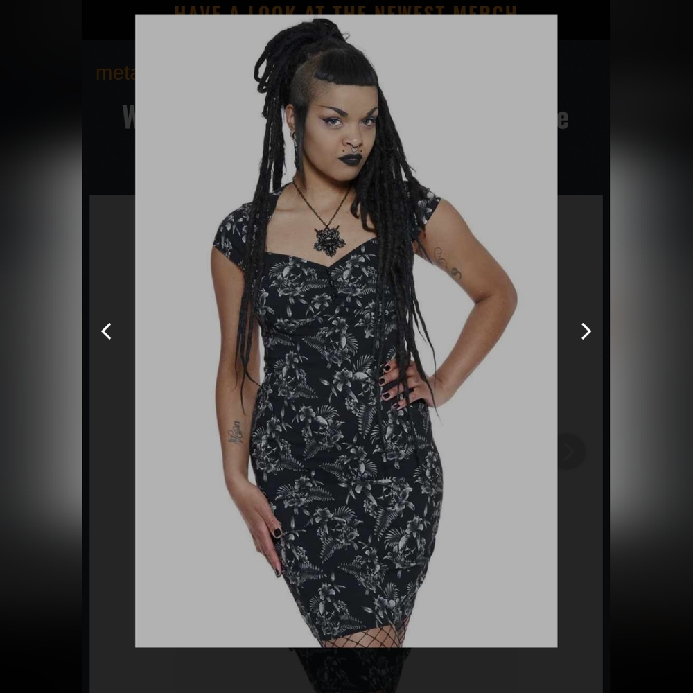 Killstar Vintage Crush Midi Dress XXL